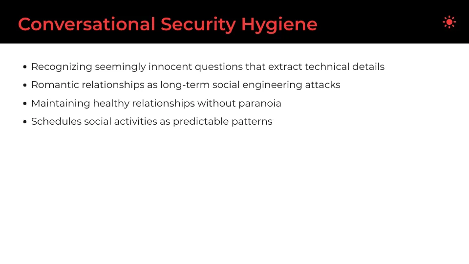 Conversational Security Hygiene